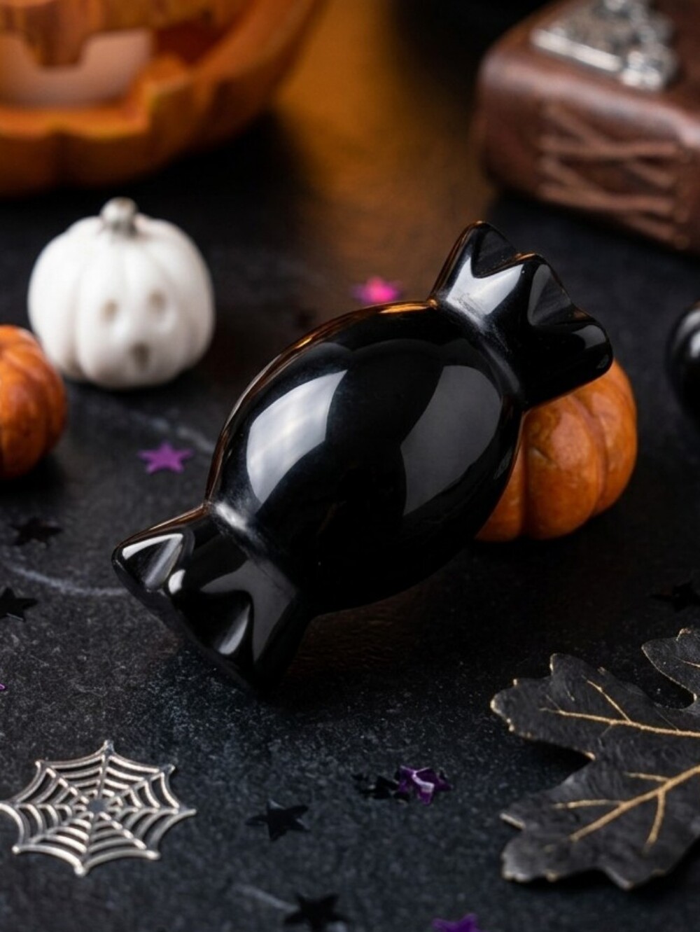 Black Obsidian Crystal Candy (1) -stone